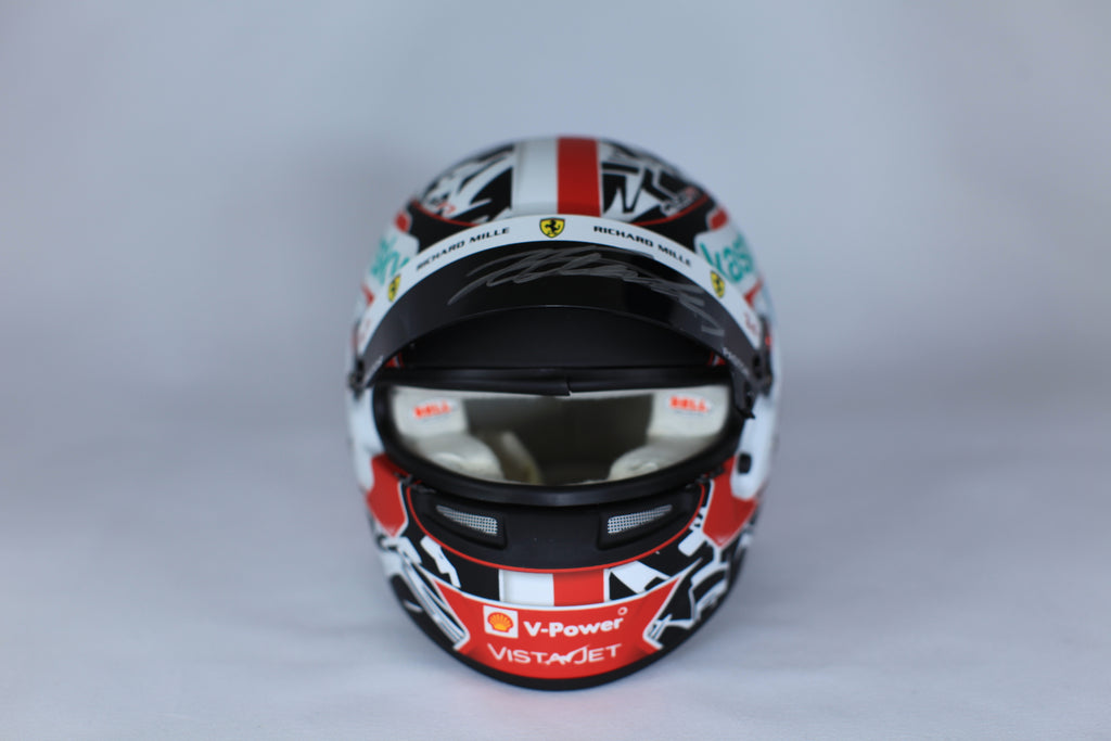 Charles Leclerc Ferrari 2021 signed helmet 1/2 scale