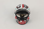 Vue dessus casque Bell Charles Leclerc 2021 détail peinture rouge blanc noir