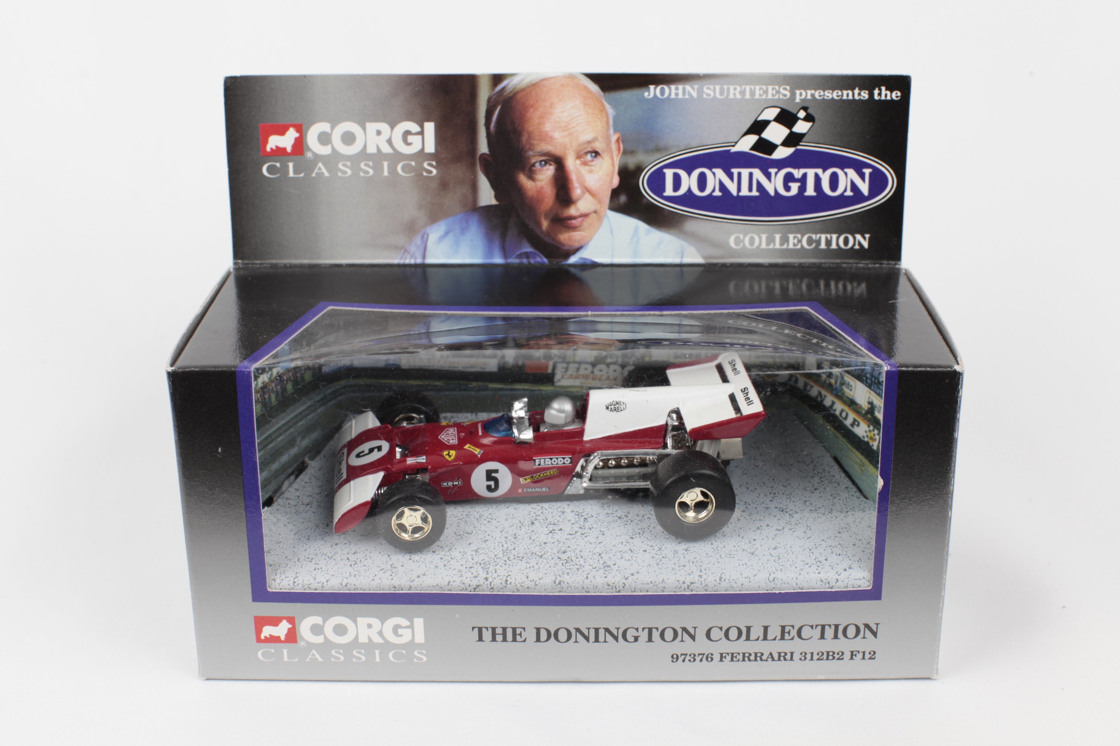 Miniature Corgi Classics Ferrari 312B2 F1 Donington Collection vue de face