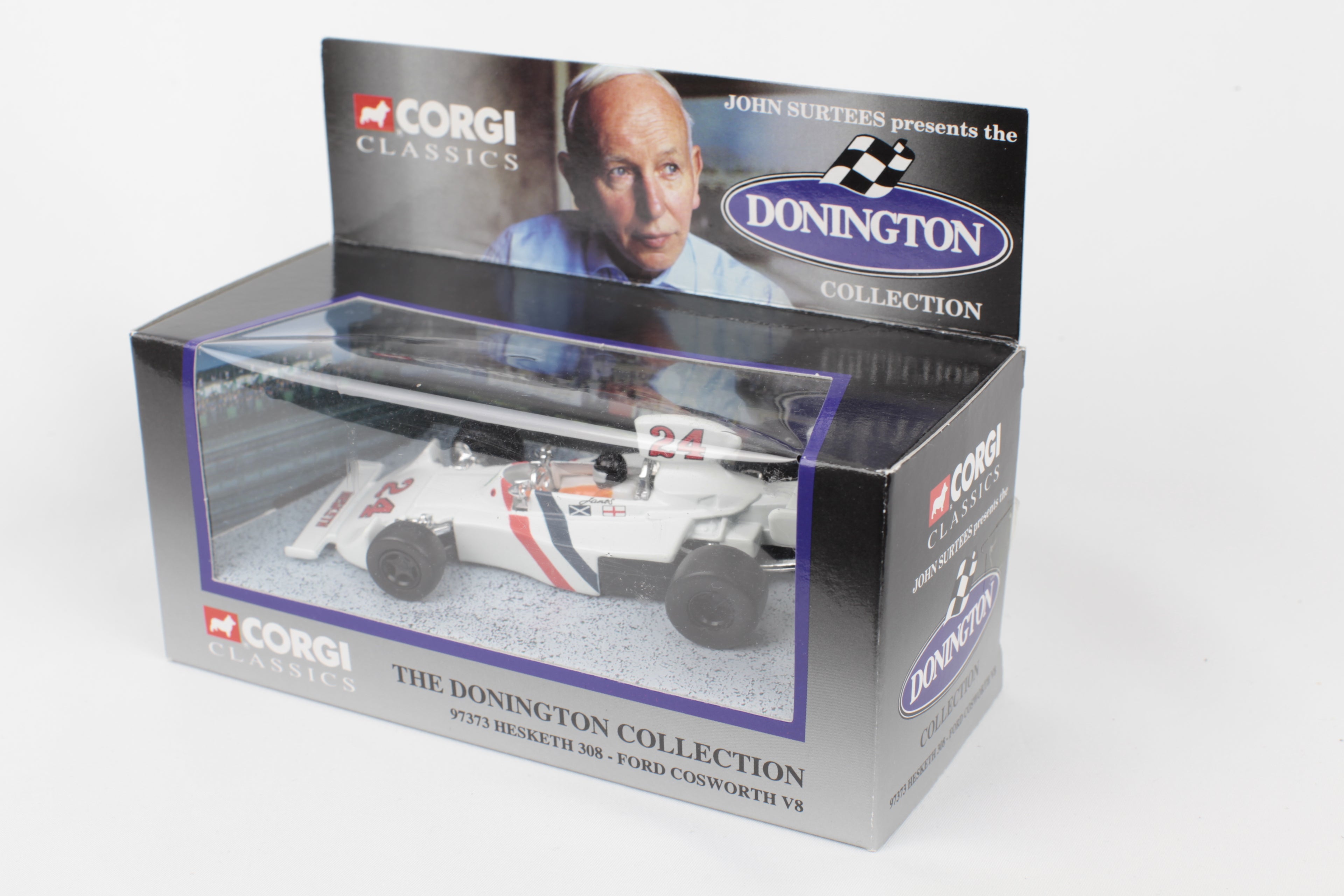 Miniature Corgi Classics Hesketh 308 Ford Cosworth V8 Donington Collection profil droit
