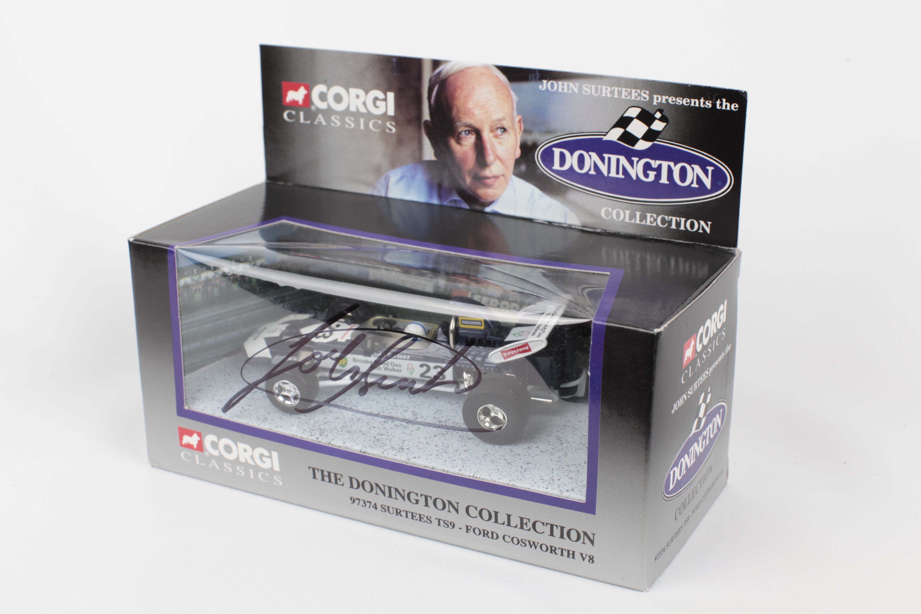Miniature Corgi Classics Surtees TS9 Ford Cosworth V8 Donington Collection profil droit