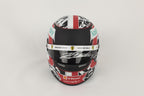 Close-up visière casque Bell Leclerc 2021 signature argentée détail tracé